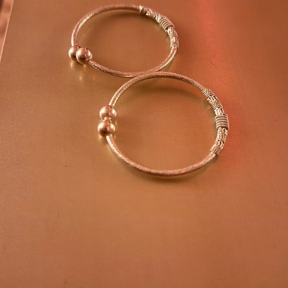 Silver Bangle Set for toddlers